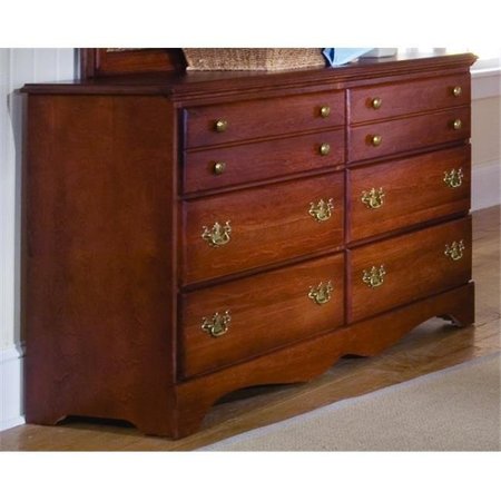 CAROLINA FURNITURE Carolina Furniture 185600 Common Sense Double Dresser In Traditional Cherry 185600
